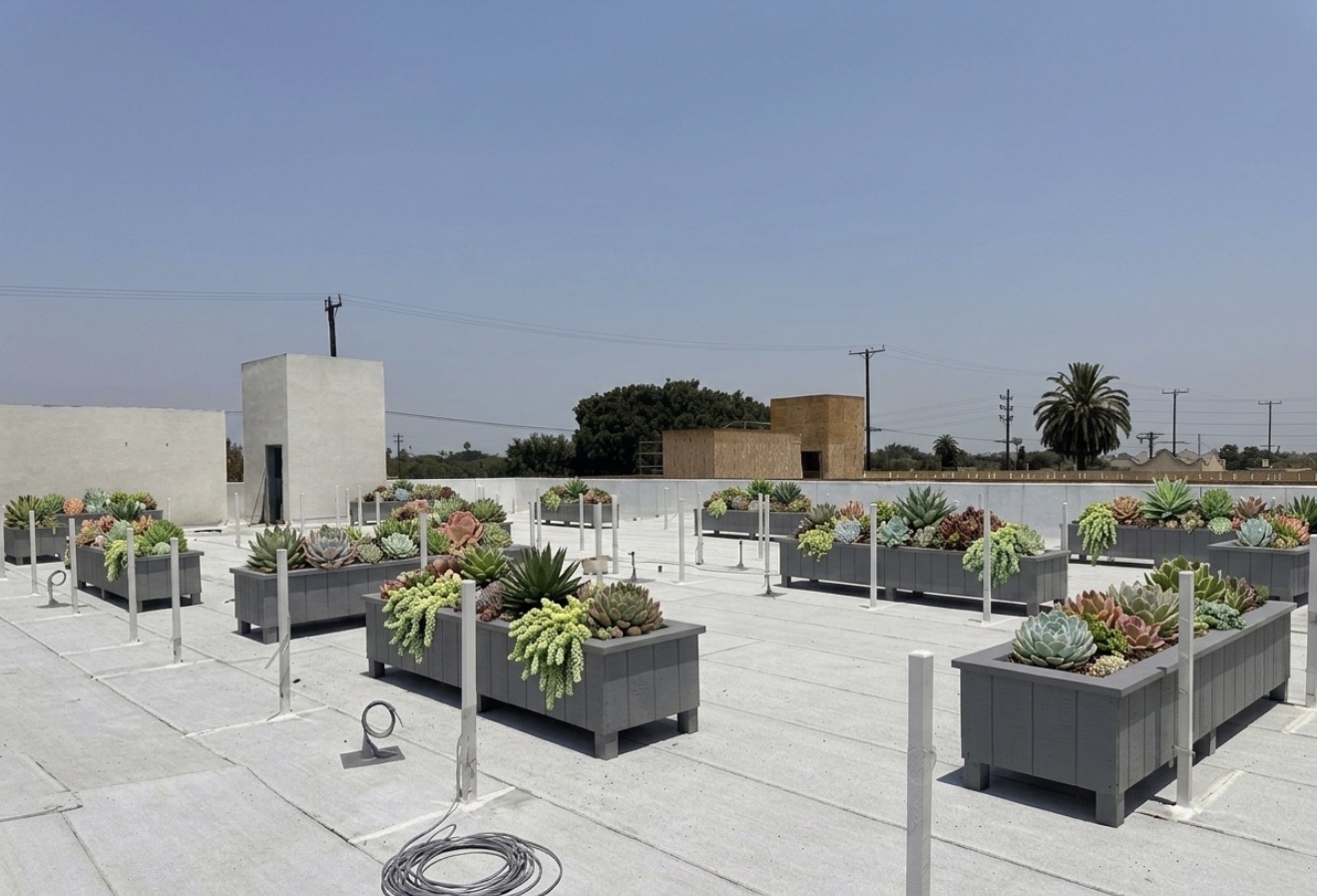 ONE LA rooftop garden